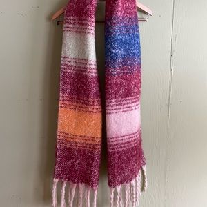 Oversized colorful cashmere scarf